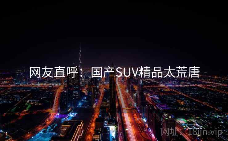 网友直呼：国产SUV精品太荒唐