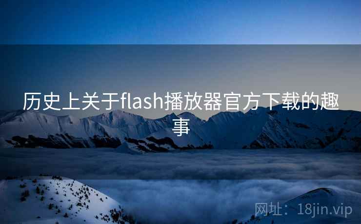 历史上关于flash播放器官方下载的趣事